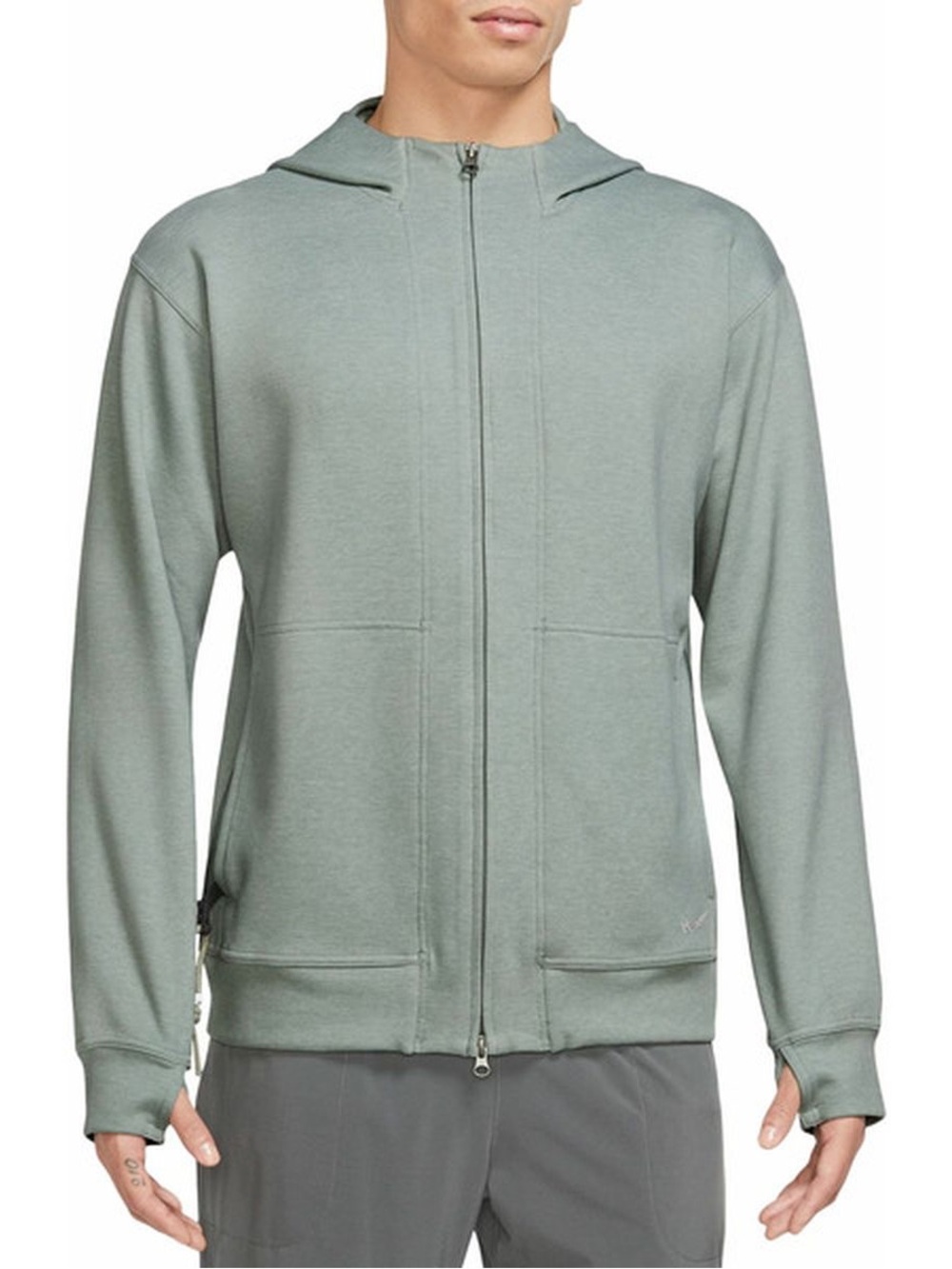 Nike Yoga Dri-FIT Mica Green Zip Fleece Hoodie